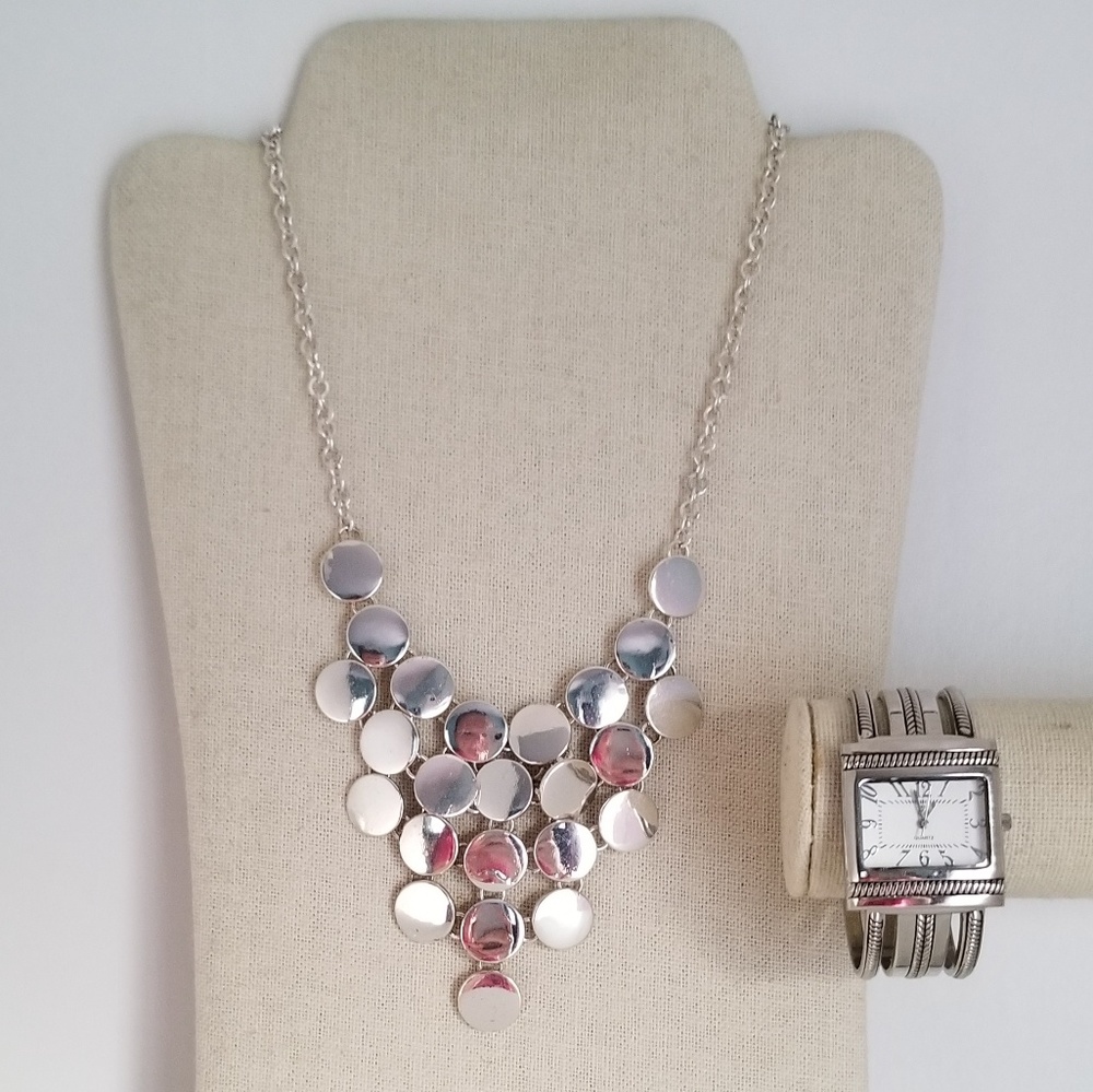 Premier Designs Cairo cuff watch & bonus necklace